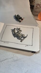 Toy soldier low crawling through the brush
Sketch and Coffee Live at 5:30am Texas time
We talked training, tactics, and toy history