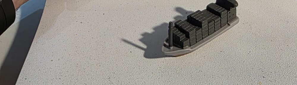 128. Cargo Ship: Floating Skyscraper 72 Giraffes Long